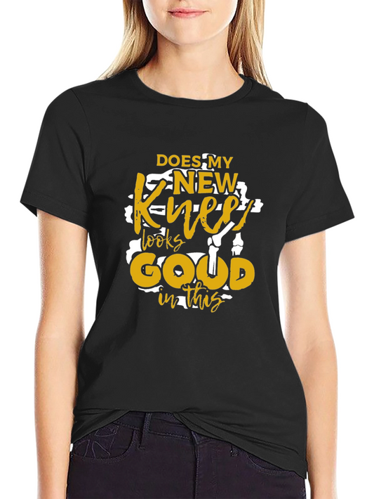 New Knee Funny Graphic T-Shirt