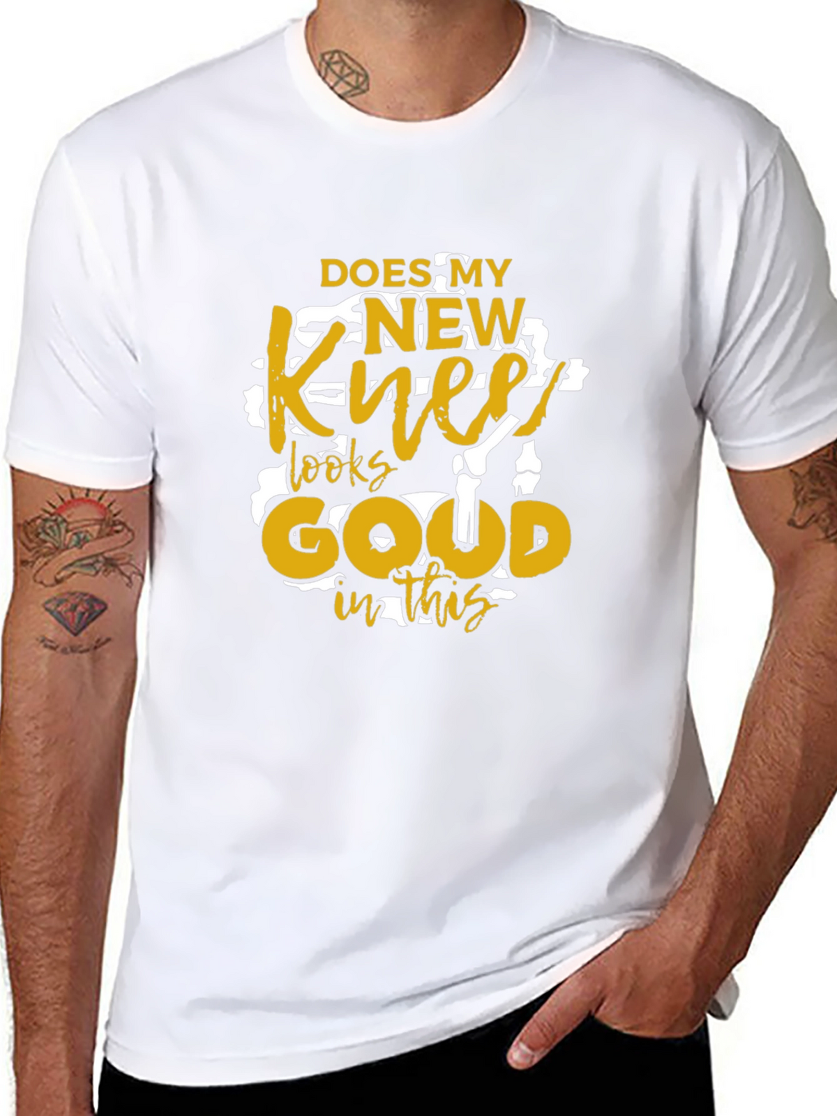New Knee Funny Graphic T-Shirt