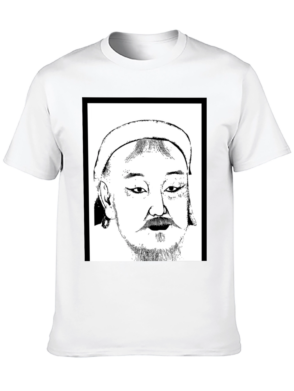 Genghis Khan T-Shirt - Black Cotton Graphic Tee