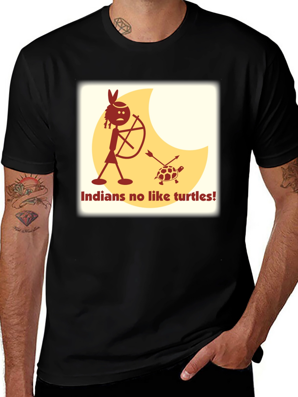 Indians No Like Turtles Funny T-Shirt