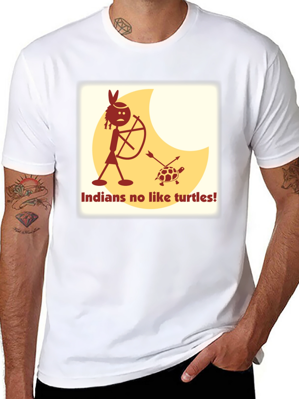 Indians No Like Turtles Funny T-Shirt