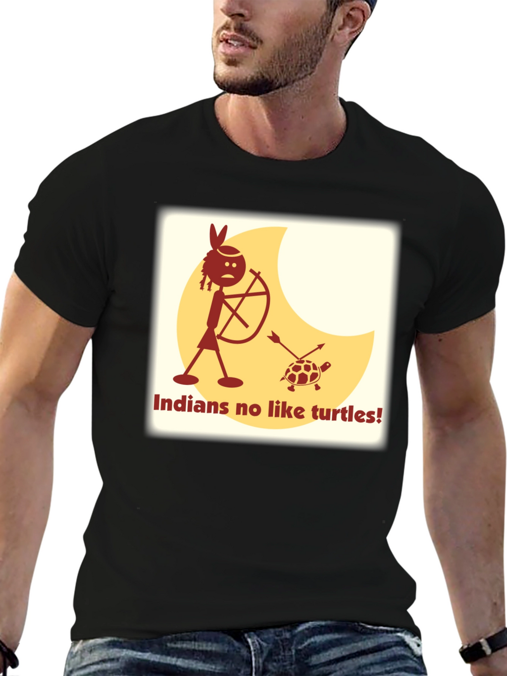 Indians No Like Turtles Funny T-Shirt