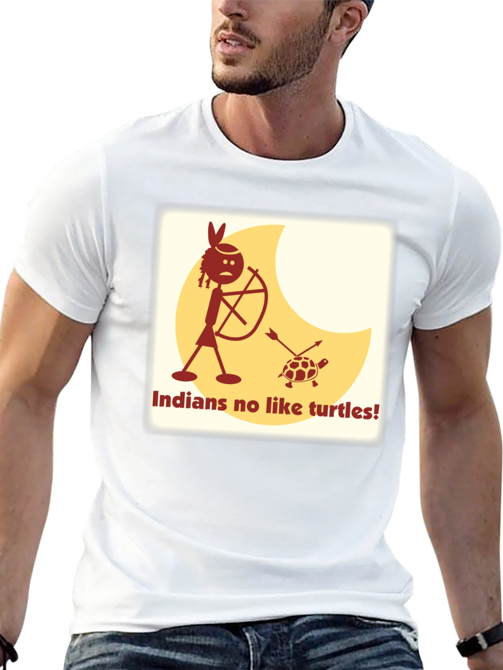 Indians No Like Turtles Funny T-Shirt