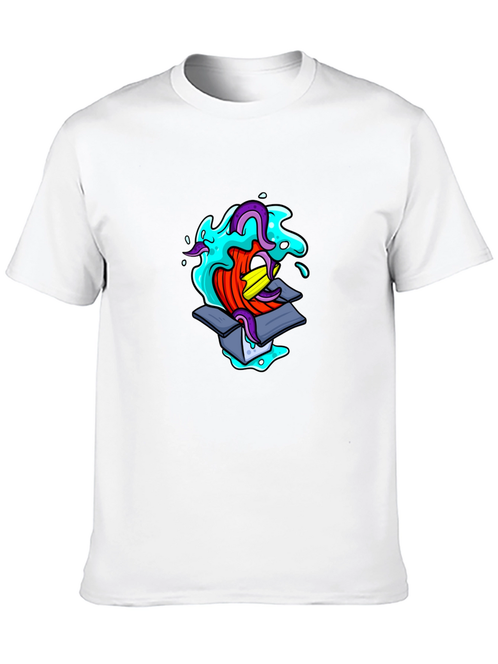 Mens Black Graphic T-Shirt - Box Creature