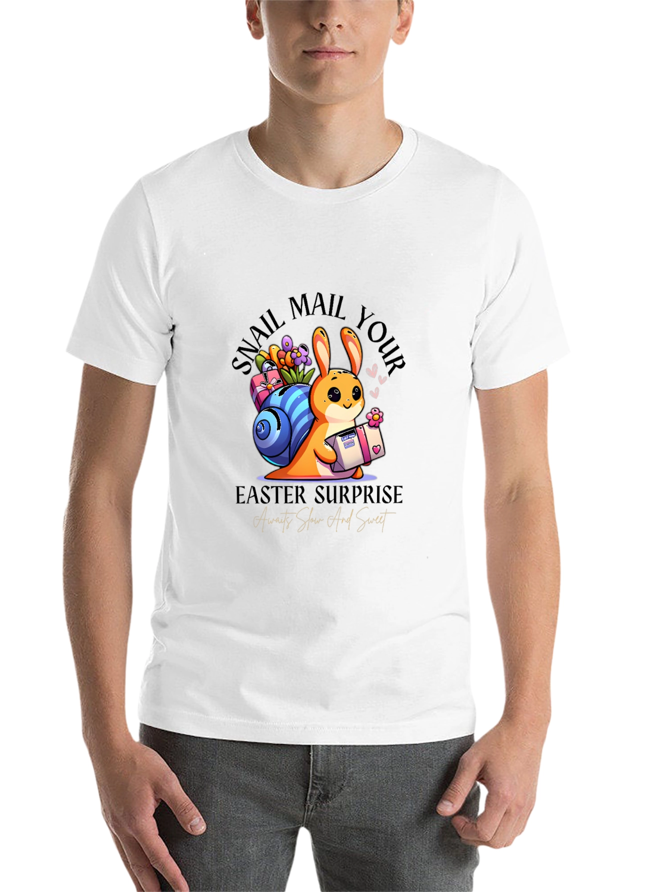 Easter Snail Mail Bunny T-Shirt