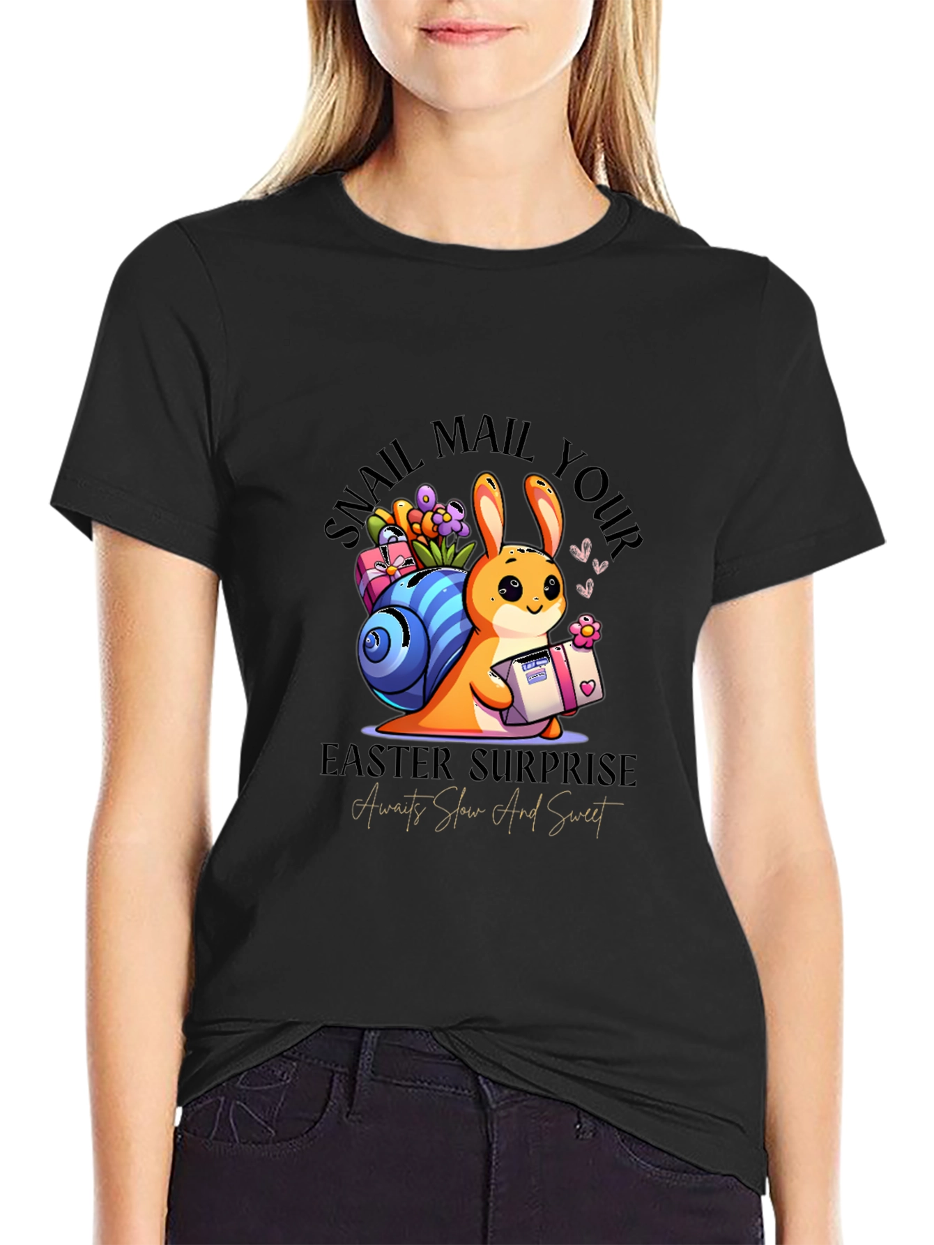 Easter Snail Mail Bunny T-Shirt