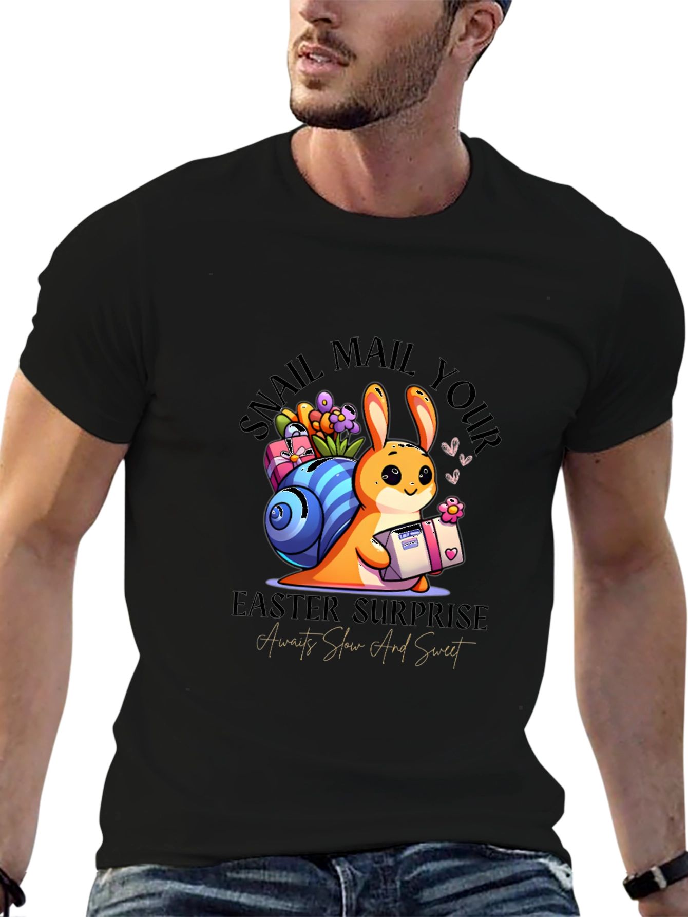 Easter Snail Mail Bunny T-Shirt