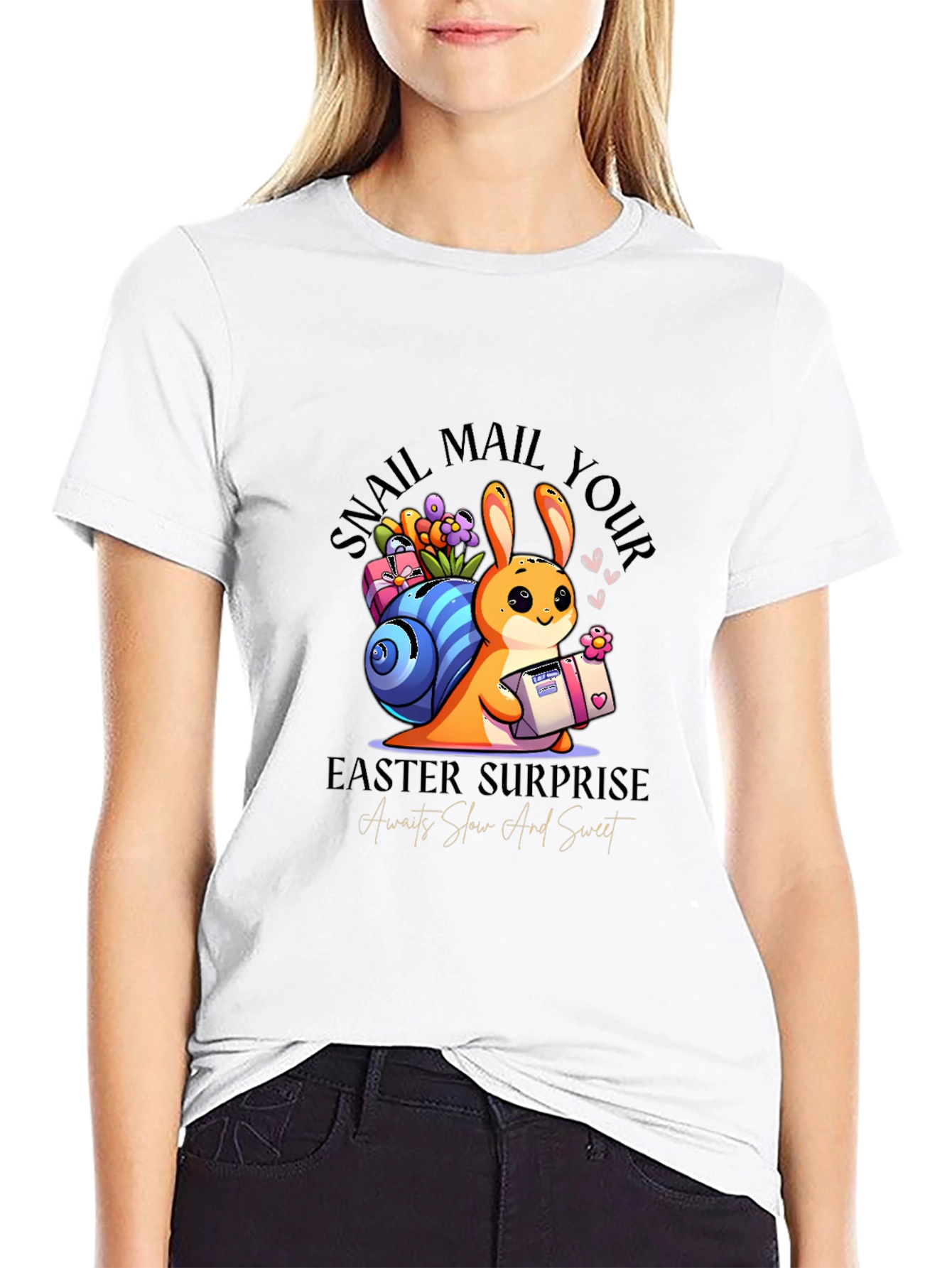 Easter Snail Mail Bunny T-Shirt
