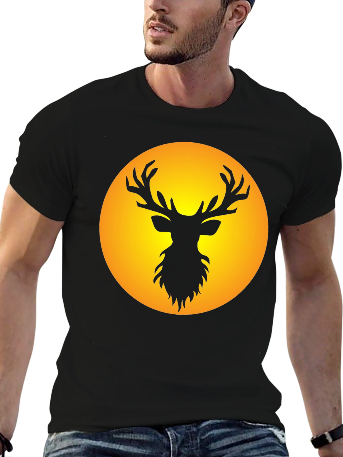 Black Deer Silhouette Tee