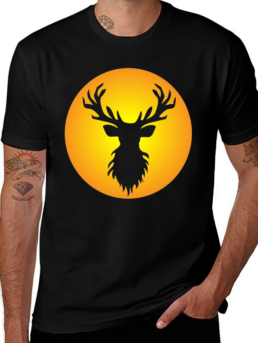 Black Deer Silhouette Tee