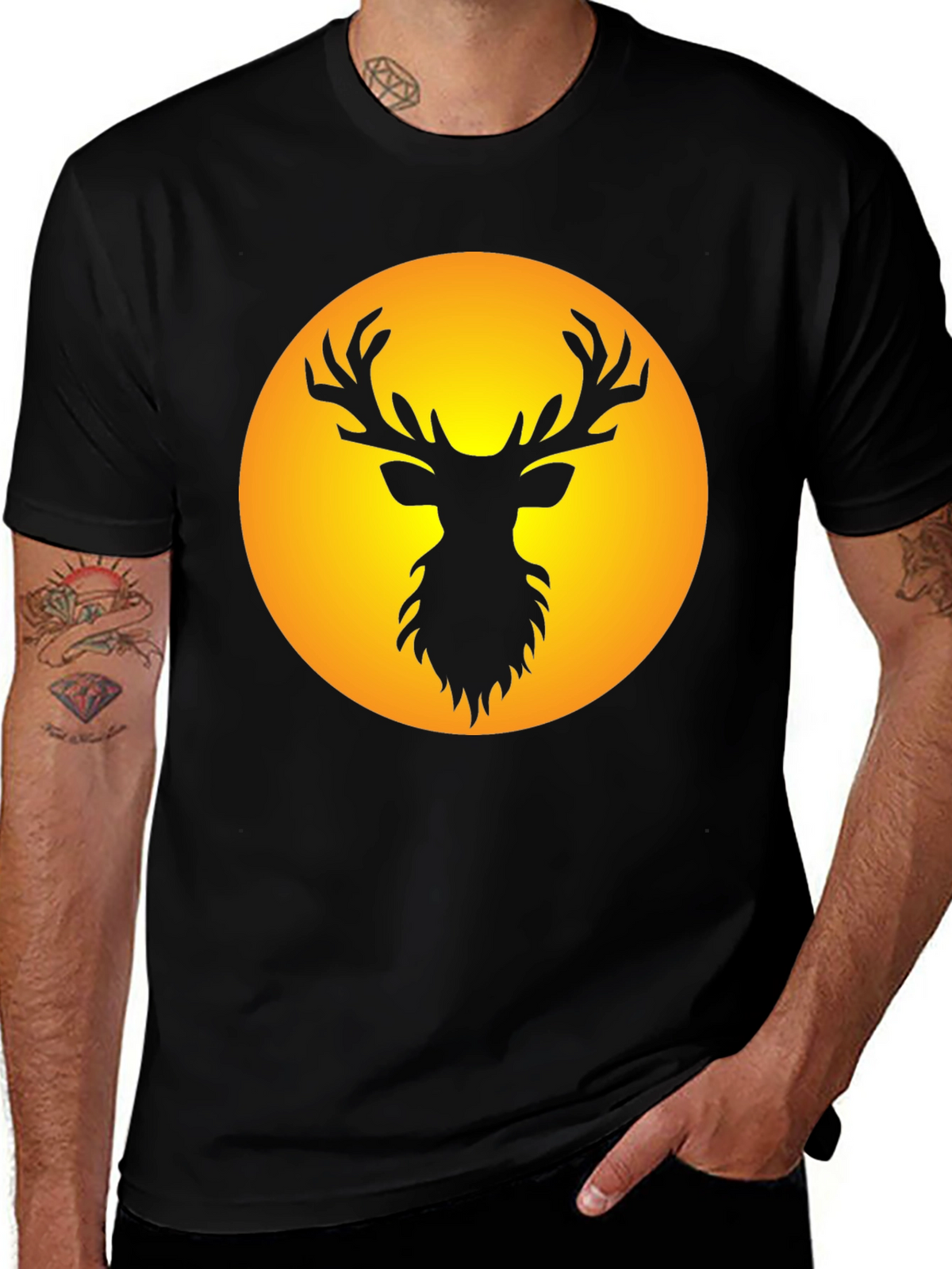 Black Deer Silhouette Tee
