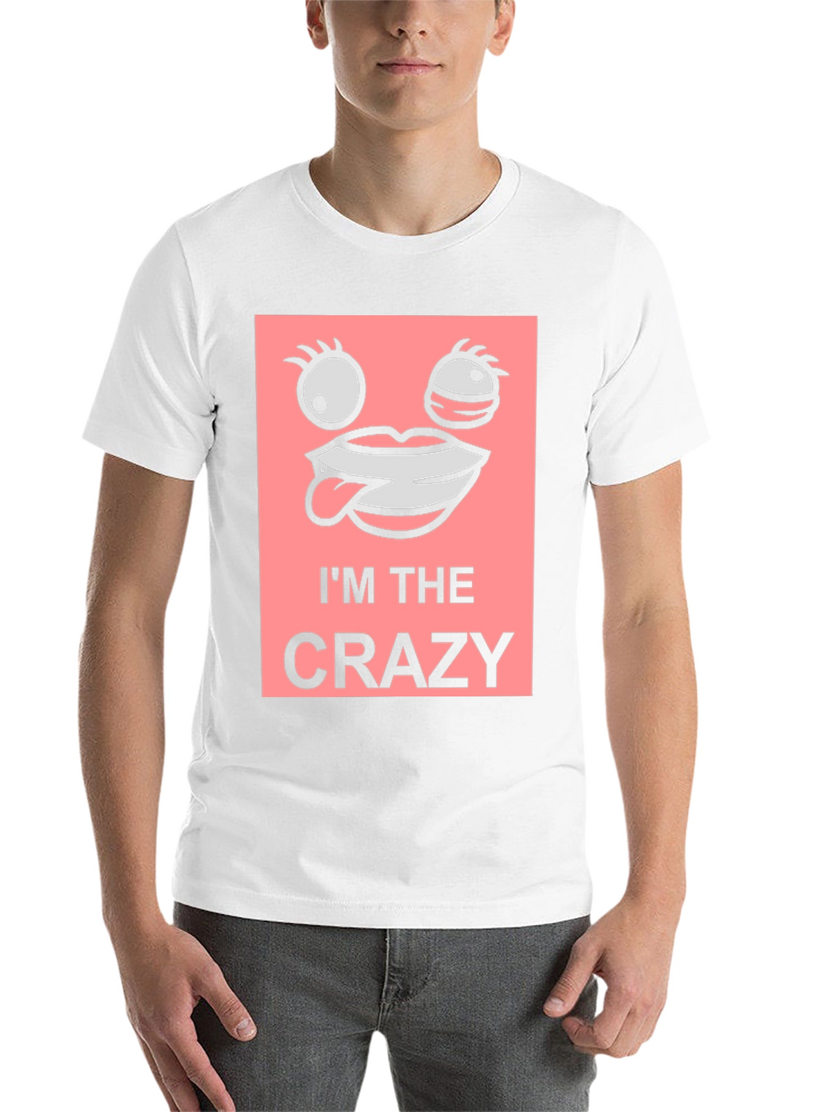 Im The Crazy Graphic Tee - Black Cotton T-Shirt