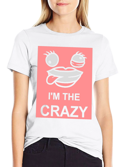 Im The Crazy Graphic Tee - Black Cotton T-Shirt