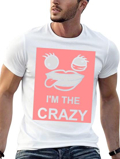 Im The Crazy Graphic Tee - Black Cotton T-Shirt