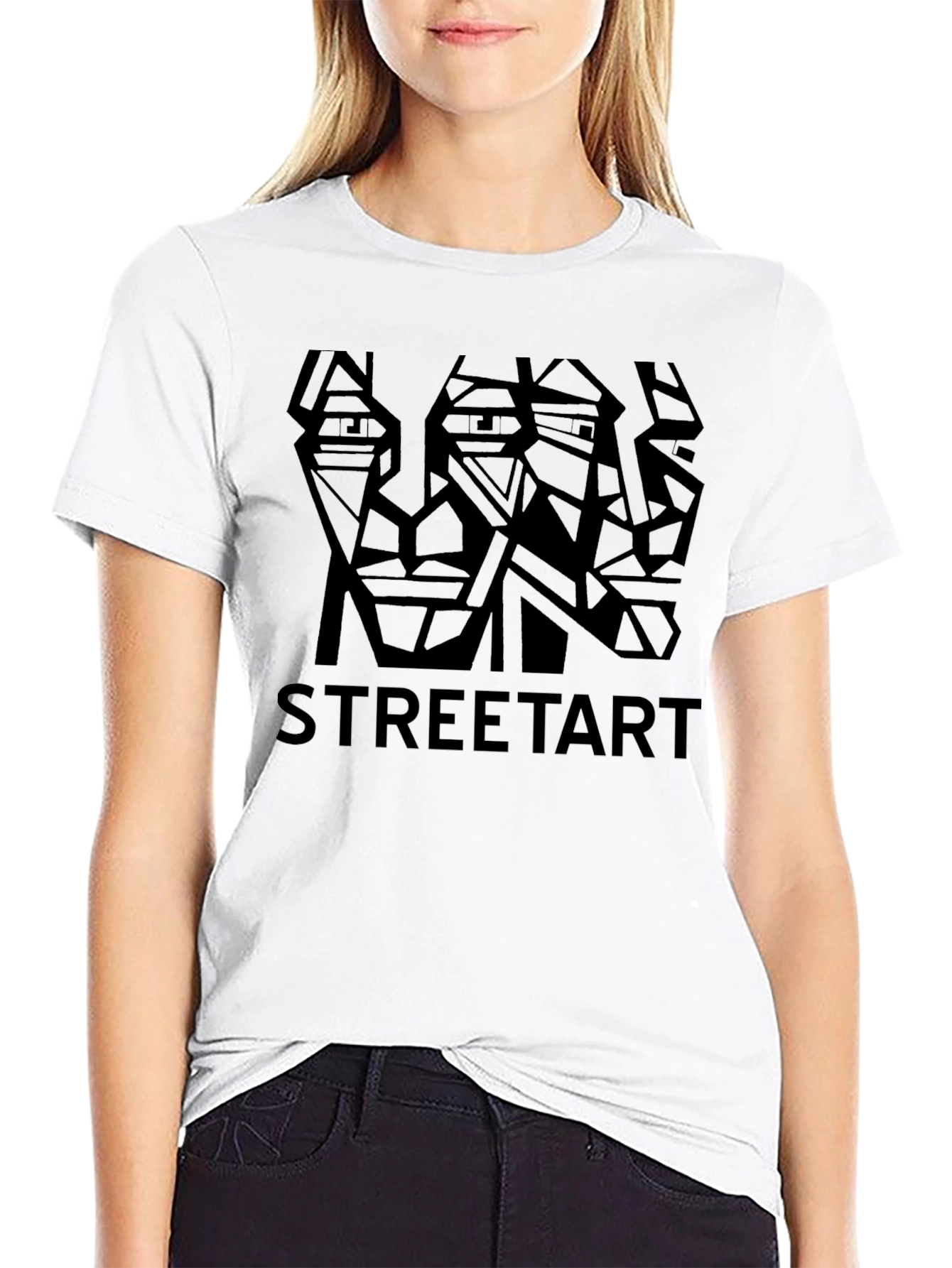 Geometric Street Art Graphic T-Shirt