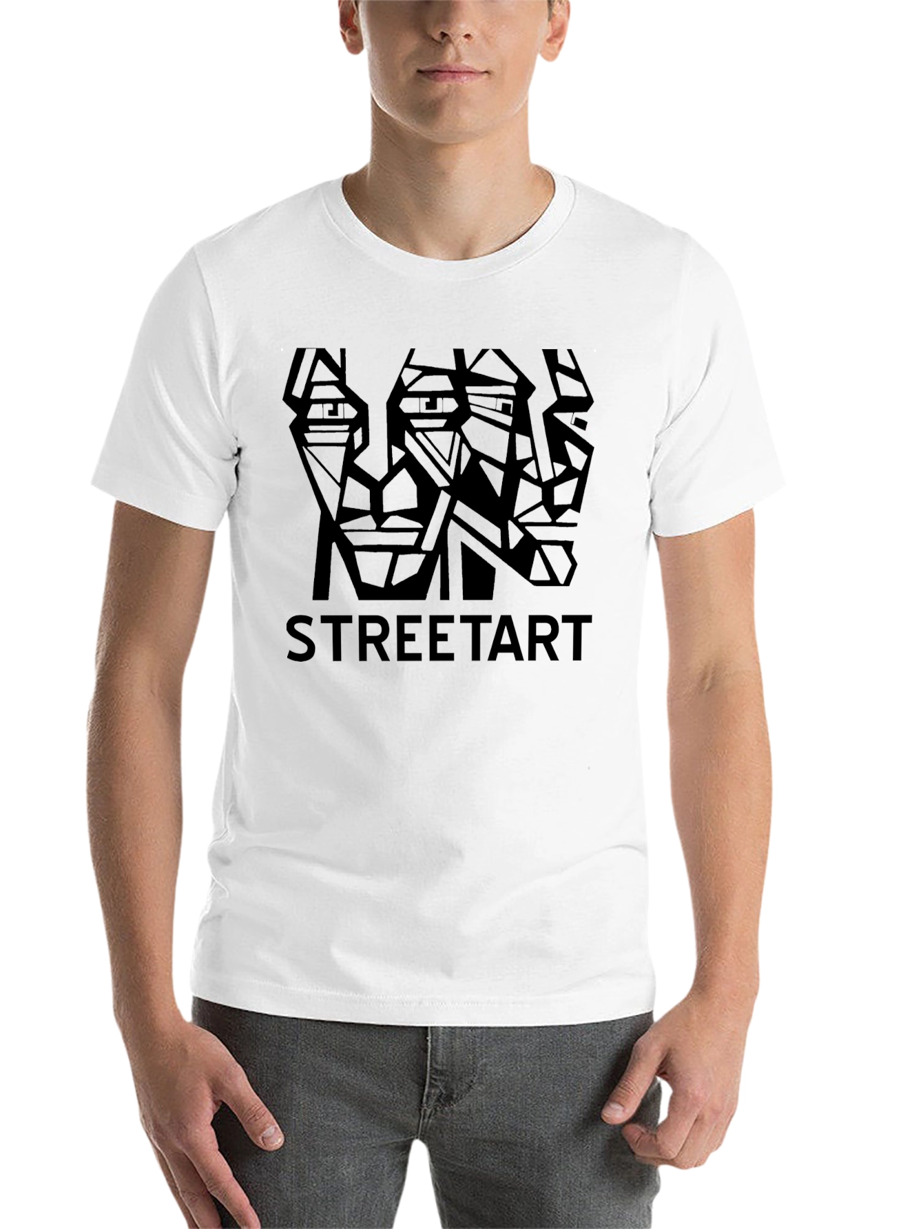Geometric Street Art Graphic T-Shirt