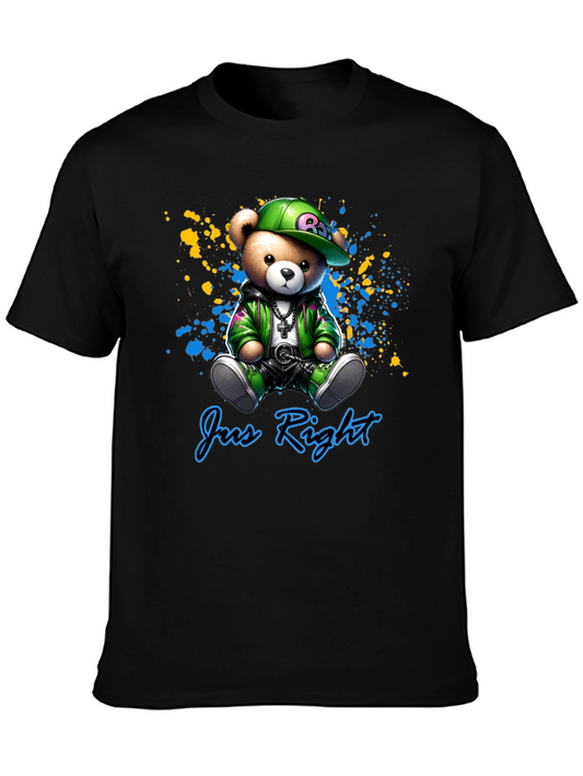Jus Right Teddy Bear Graphic T-Shirt