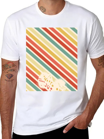 Retro Striped Dice Graphic Tee
