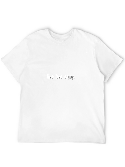 Live Love Enjoy Black T-Shirt