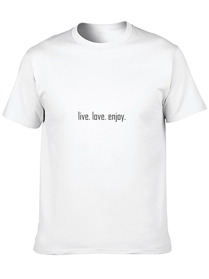 Live Love Enjoy Black T-Shirt