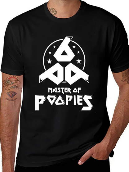 Master of Poopies Funny Graphic T-Shirt