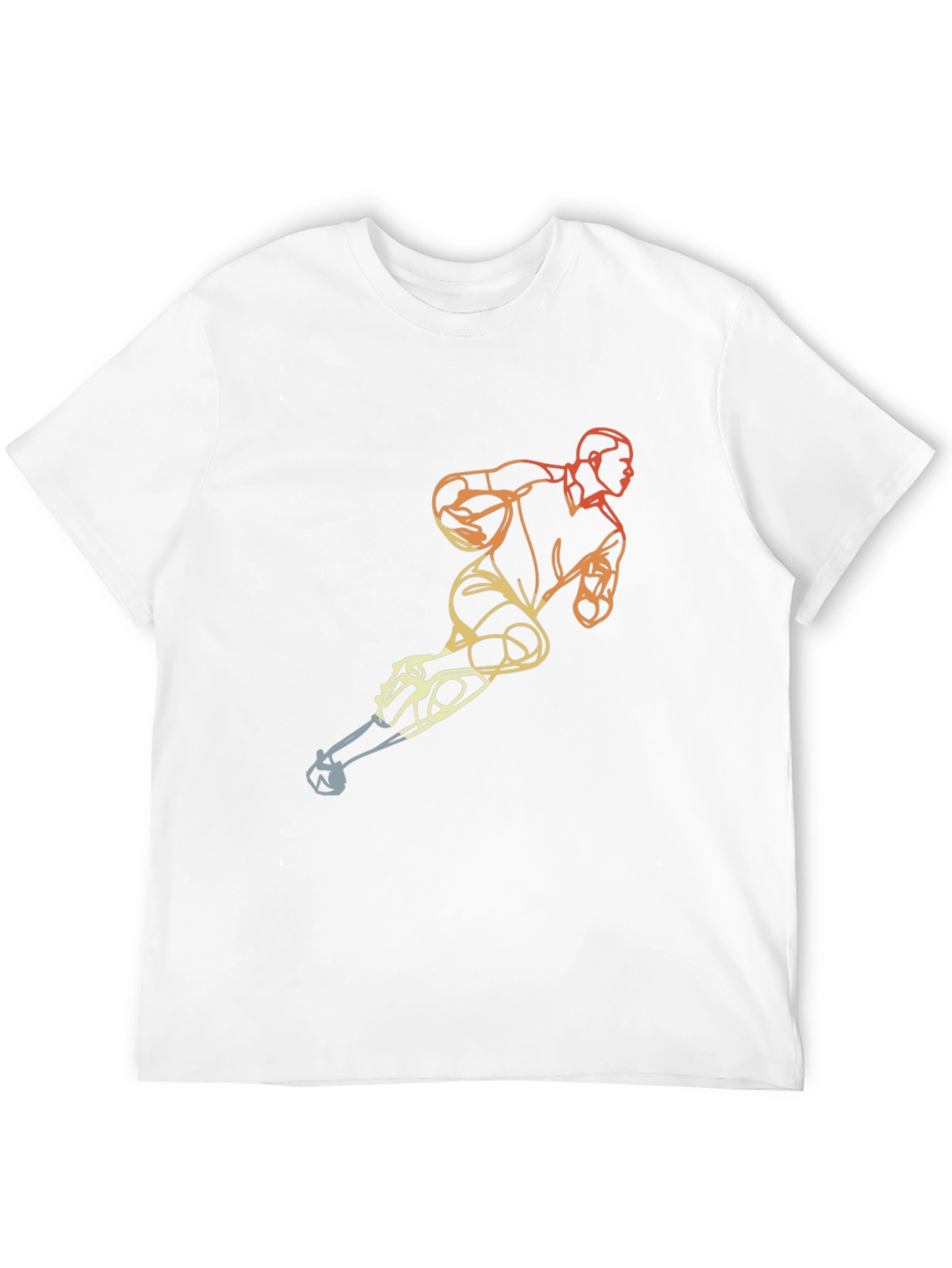 Mens Black T-Shirt with Hockey Player Graphic