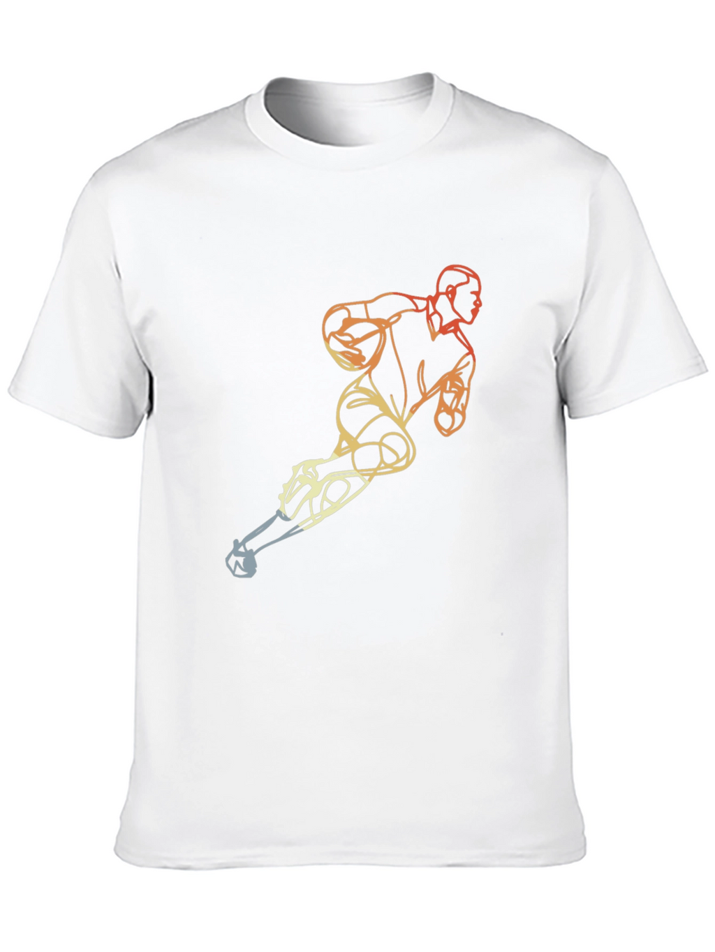 Mens Black T-Shirt with Hockey Player Graphic