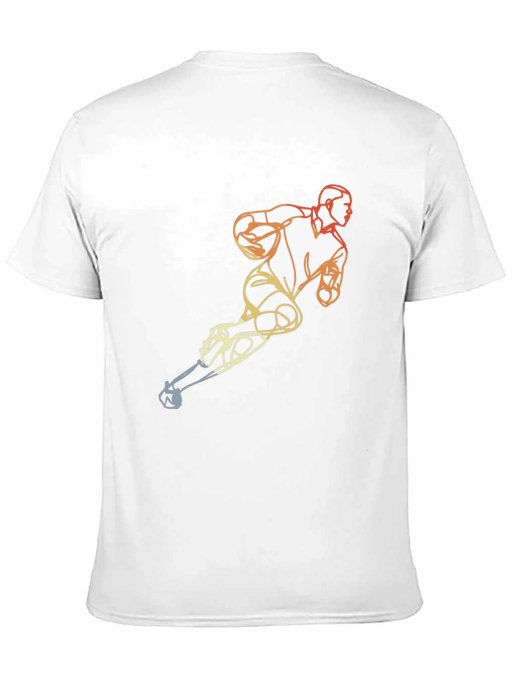 Mens Black T-Shirt with Hockey Player Graphic