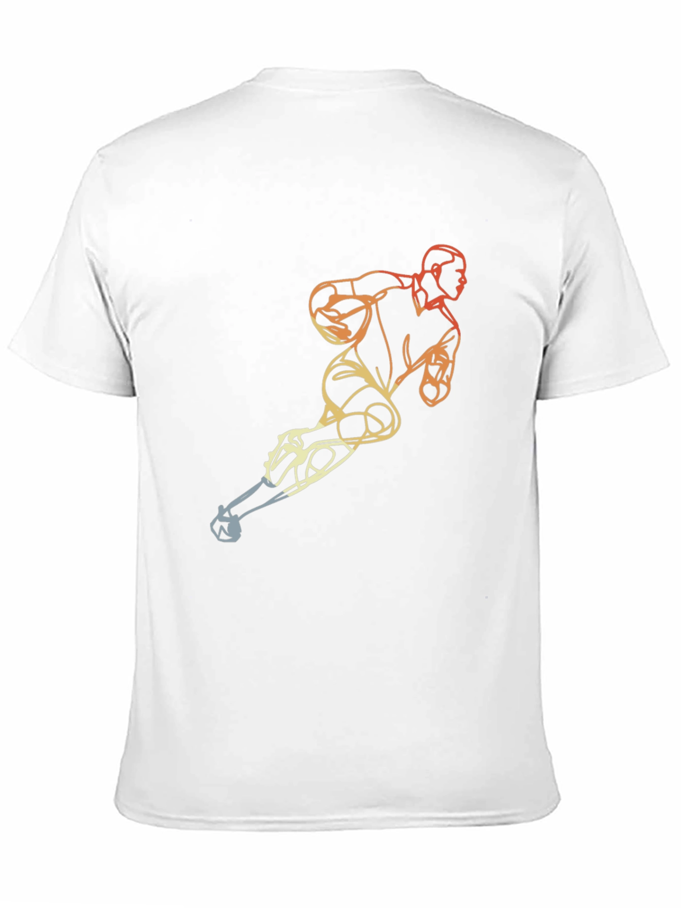 Mens Black T-Shirt with Hockey Player Graphic