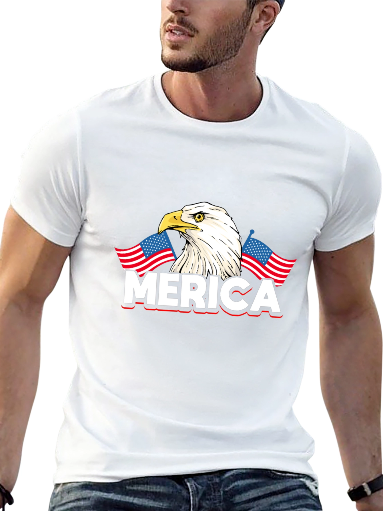 Patriotic Eagle Merica T-Shirt - USA Pride