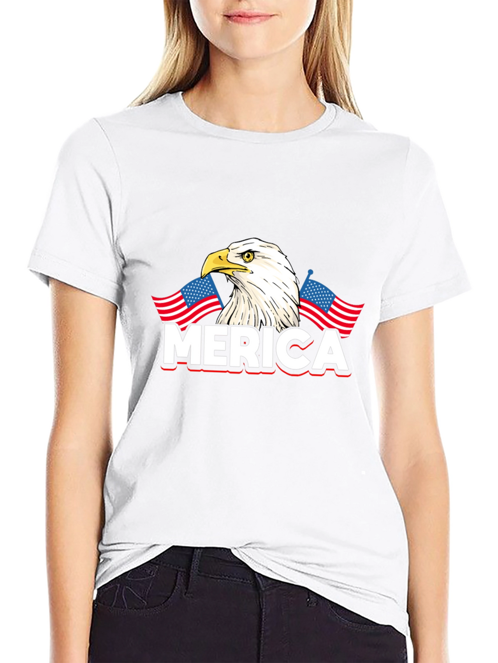 Patriotic Eagle Merica T-Shirt - USA Pride
