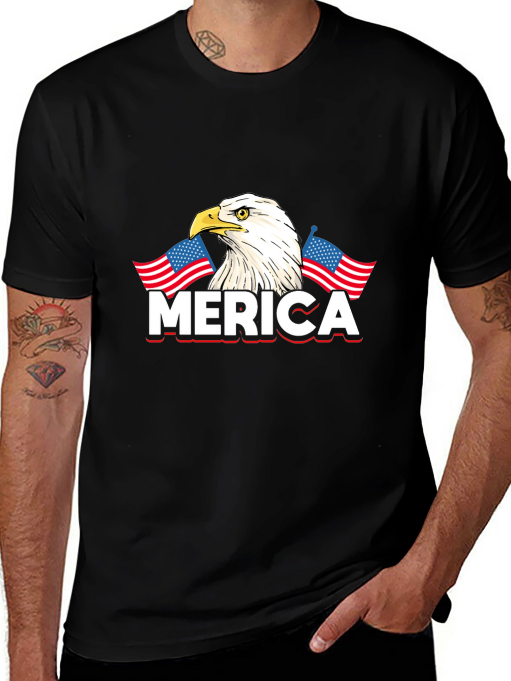 Patriotic Eagle Merica T-Shirt - USA Pride