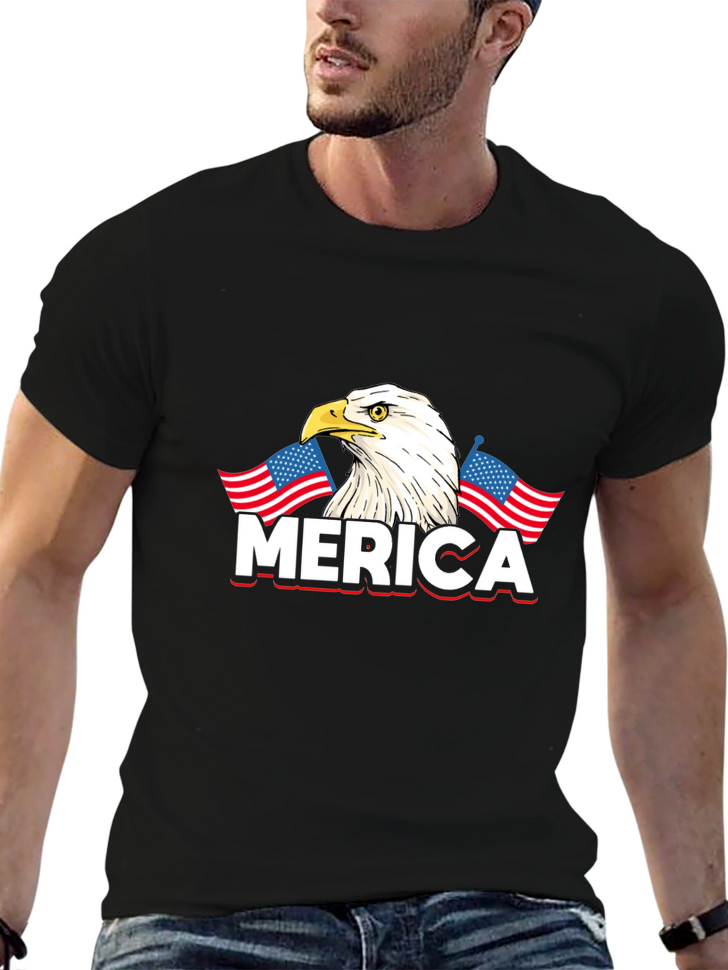 Patriotic Eagle Merica T-Shirt - USA Pride