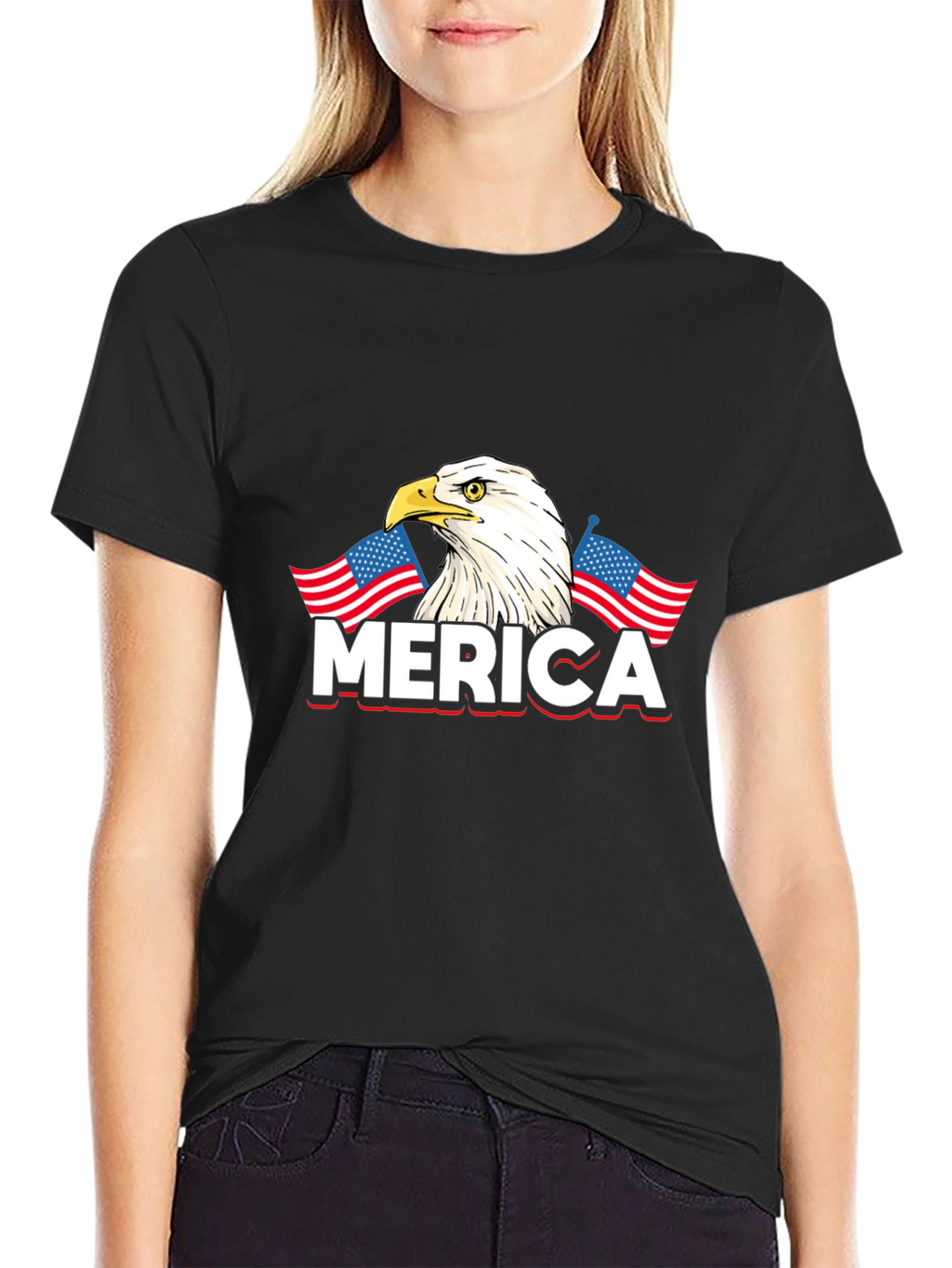 Patriotic Eagle Merica T-Shirt - USA Pride
