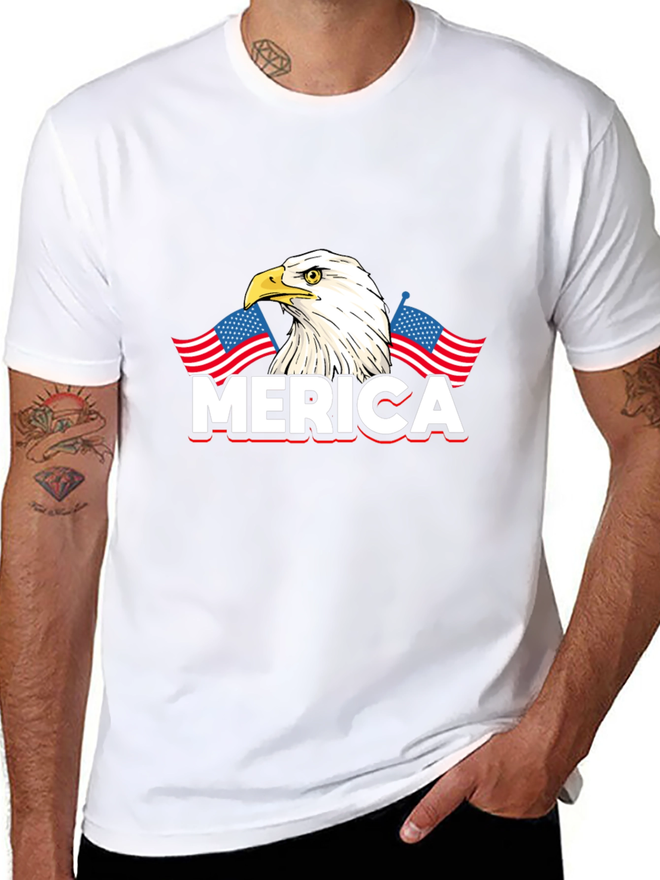 Patriotic Eagle Merica T-Shirt - USA Pride