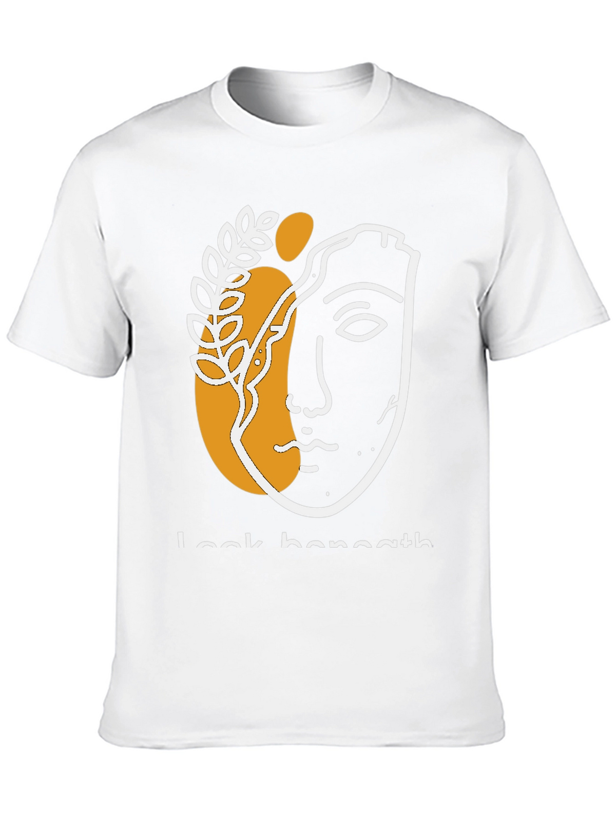 Abstract Face Graphic Print Black T-Shirt