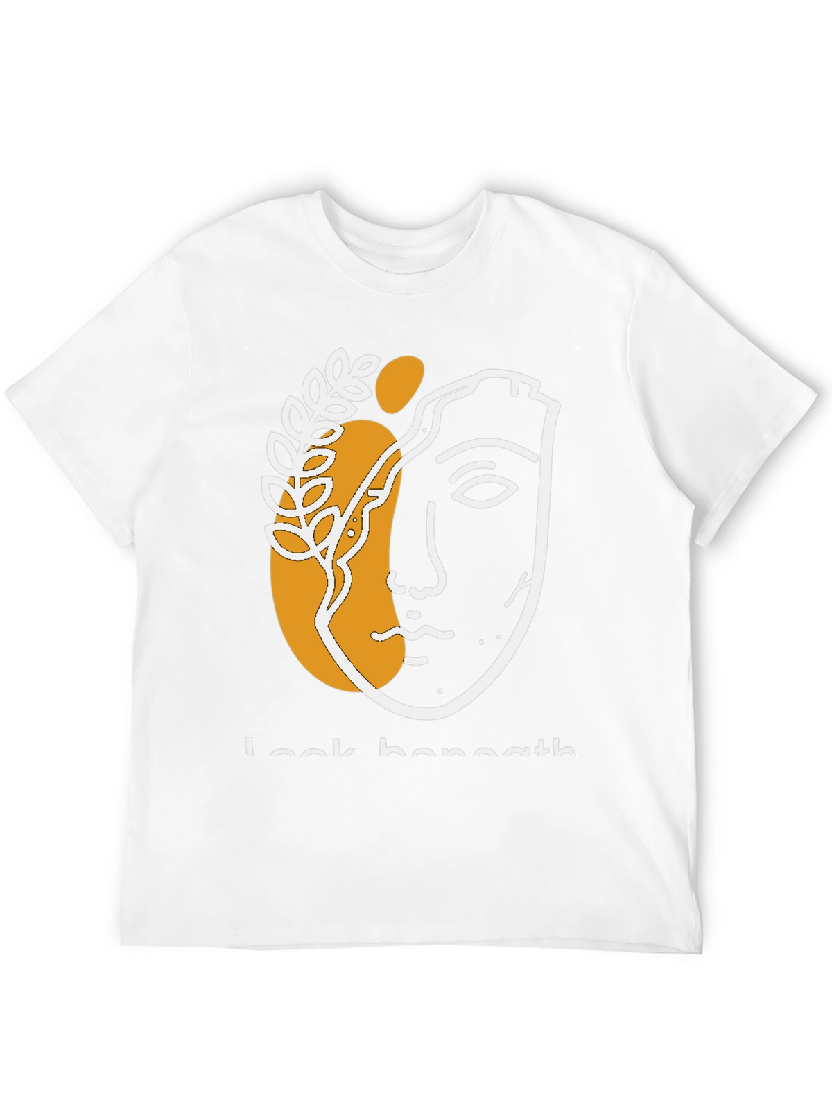 Abstract Face Graphic Print Black T-Shirt