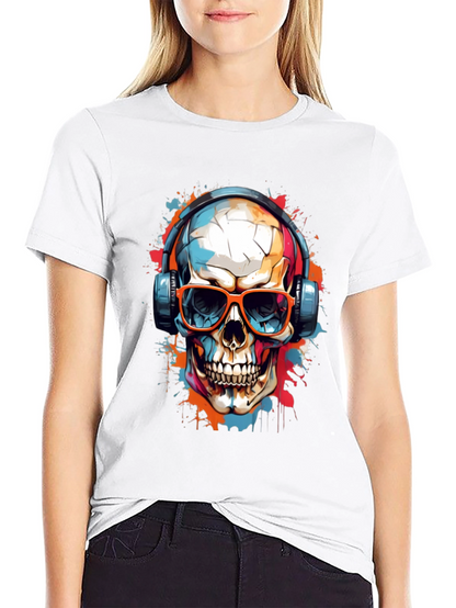 Skull Graphic Tee - Music Lovers T-Shirt