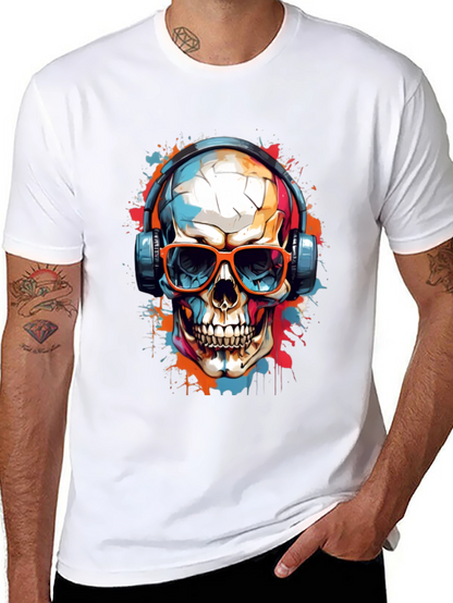 Skull Graphic Tee - Music Lovers T-Shirt