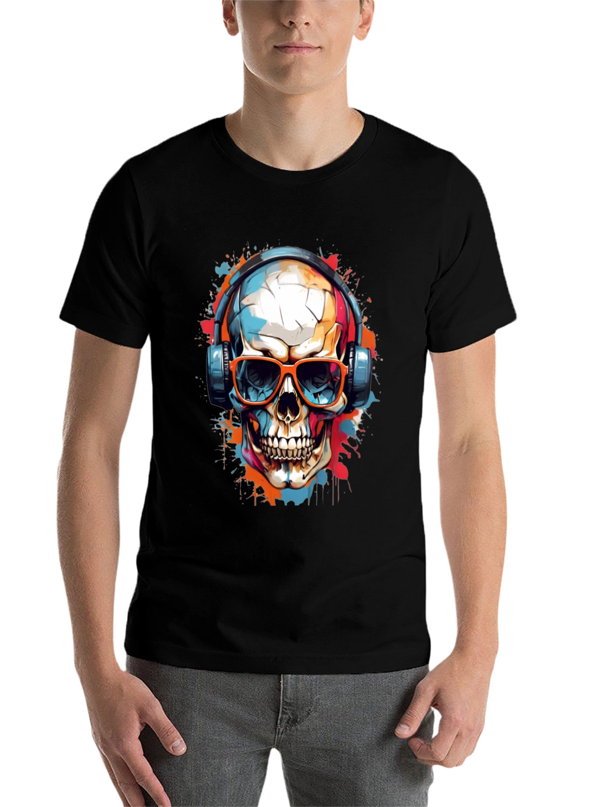 Skull Graphic Tee - Music Lovers T-Shirt