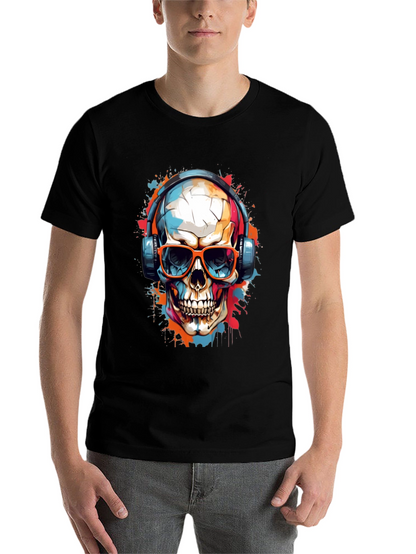 Skull Graphic Tee - Music Lovers T-Shirt