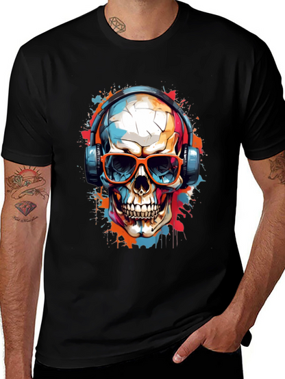 Skull Graphic Tee - Music Lovers T-Shirt