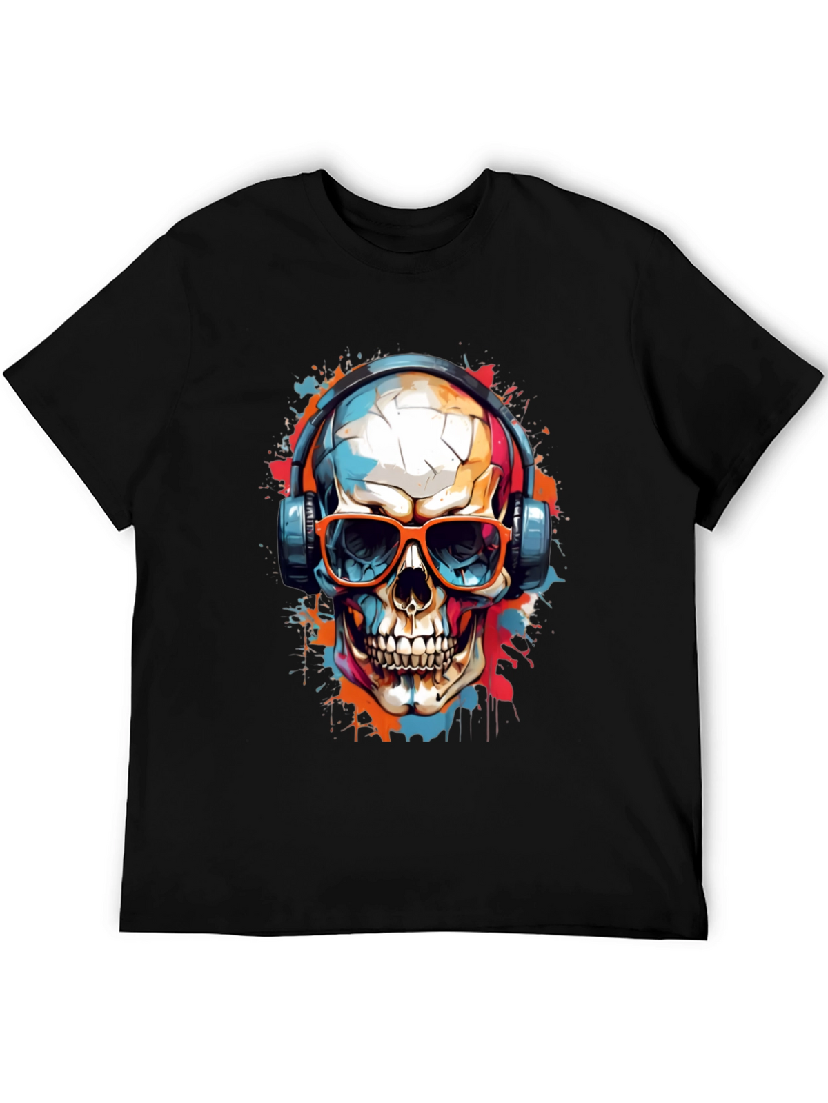 Skull Graphic Tee - Music Lovers T-Shirt