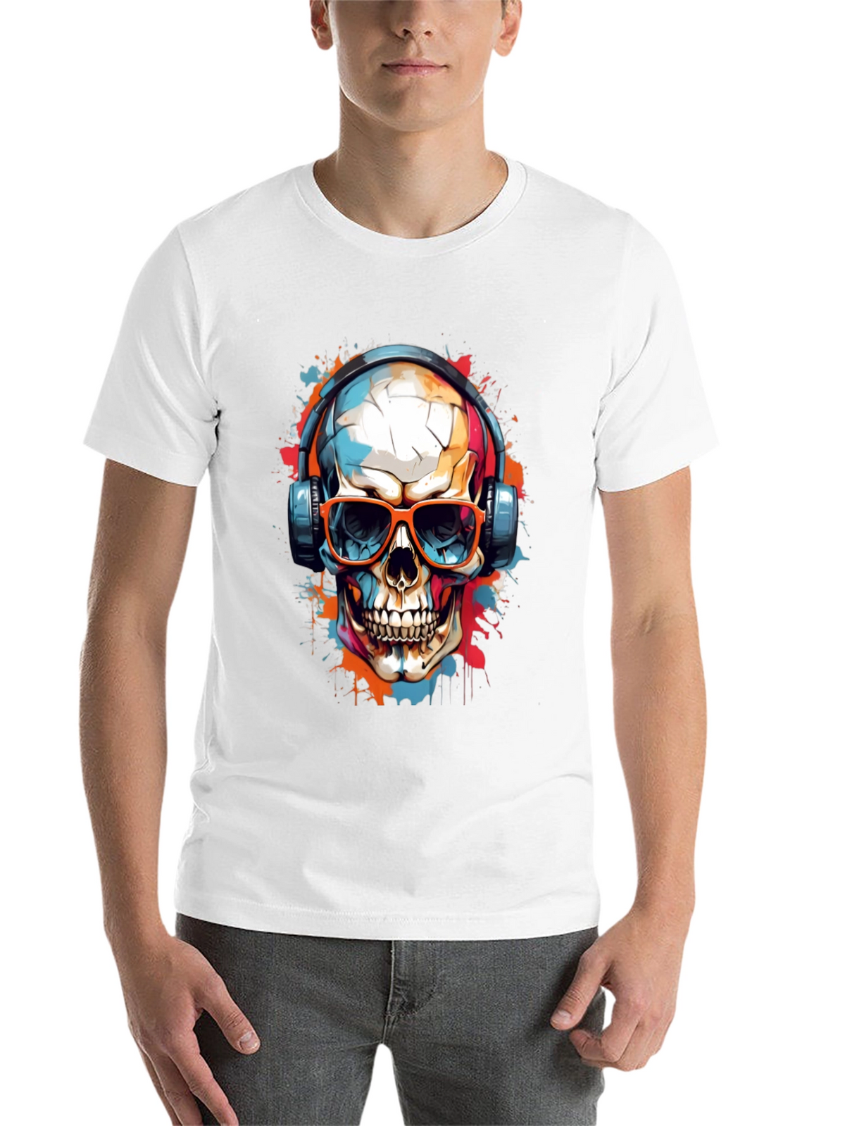 Skull Graphic Tee - Music Lovers T-Shirt
