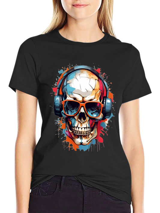 Skull Graphic Tee - Music Lovers T-Shirt