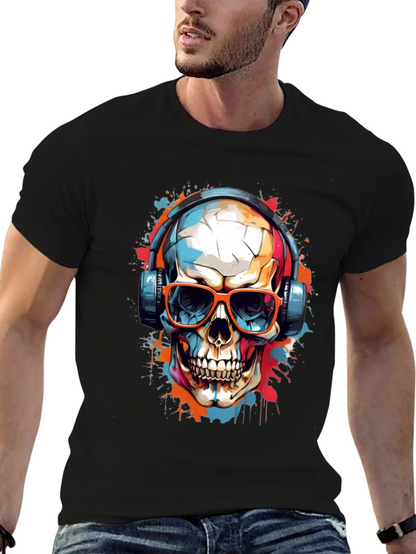 Skull Graphic Tee - Music Lovers T-Shirt