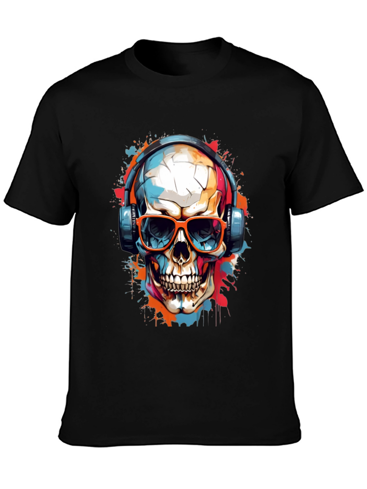 Skull Graphic Tee - Music Lovers T-Shirt