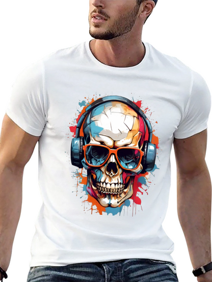 Skull Graphic Tee - Music Lovers T-Shirt