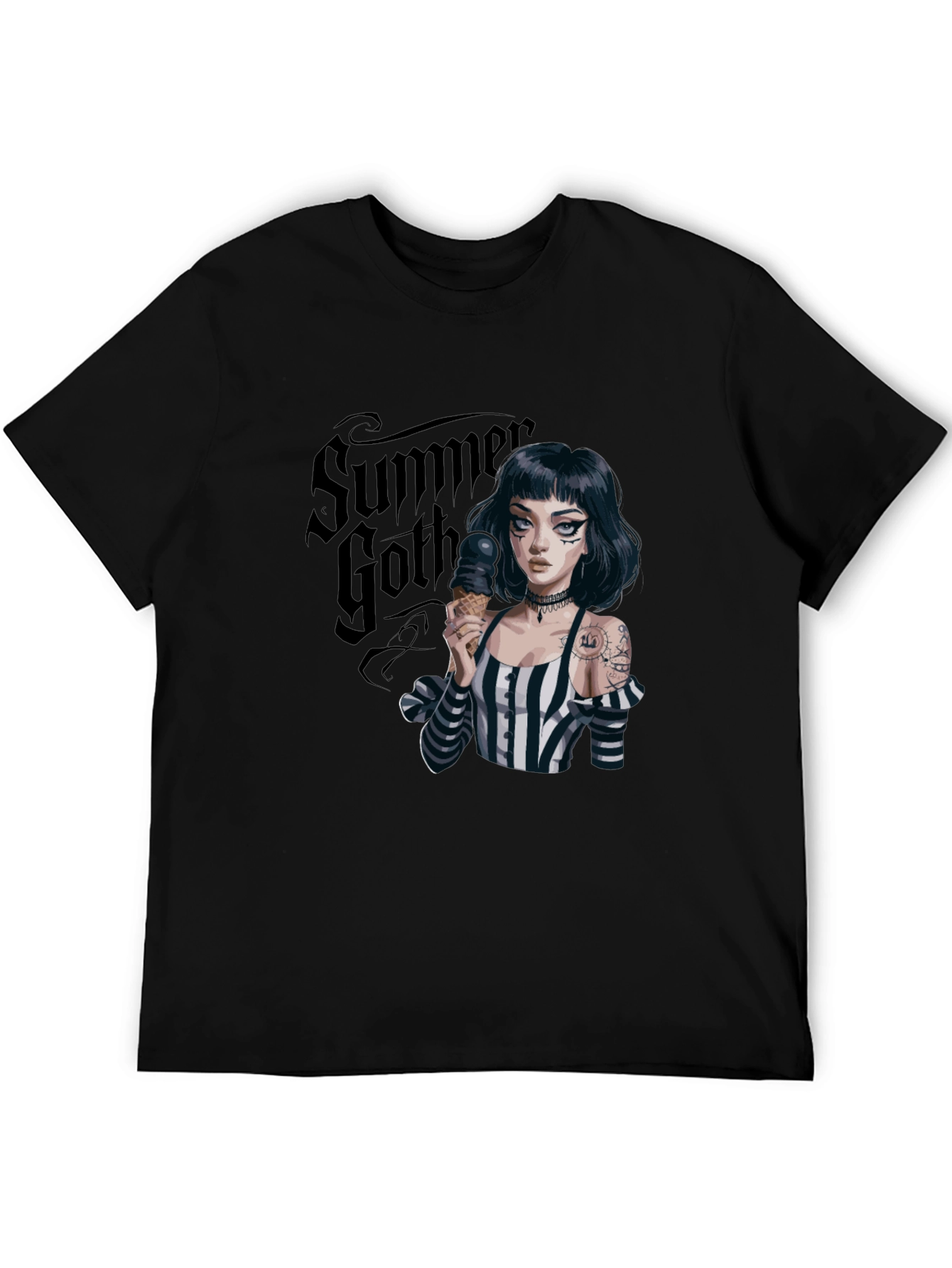 Summer Goth T-Shirt: Ice Cream Girl Tee