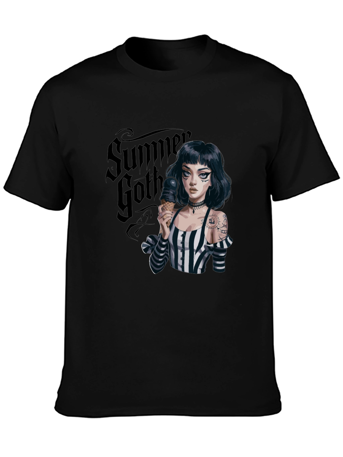 Summer Goth T-Shirt: Ice Cream Girl Tee